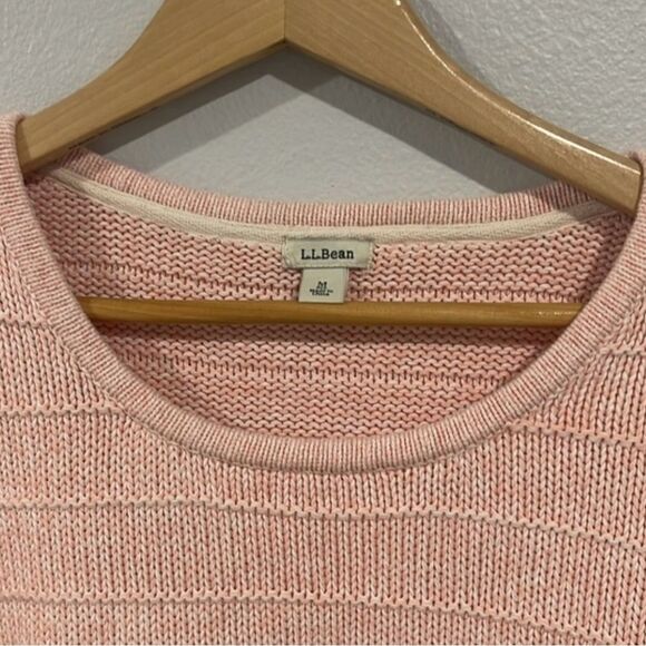 LL Bean Women’s crewneck sweater Salomon coral color size M - Picture 5 of 8